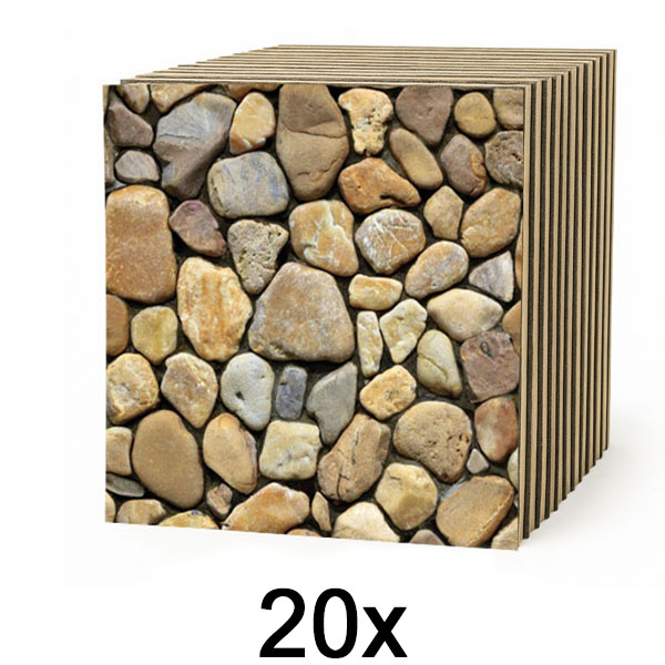 2x Carta da parati 3D imitazione pietra (10 pezzi) | STONEBLOCKS