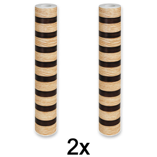 2x Elegante adesivo murale effetto legno | LINEWALL