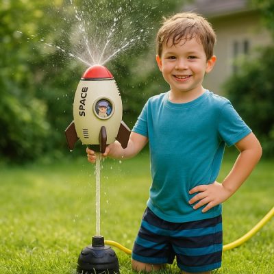 Razzo ad Acqua Refrigerante per Bambini - Gira, Sale e Inzuppa - Età 3+, Tubo da 5m | FUNLUNCHER