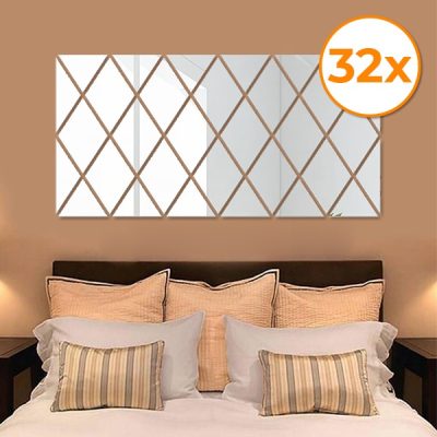 Adesivi murali a specchio (32 pezzi) | WALLGEM