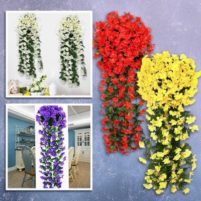 Bouquet di fiori artificiali pendenti, realistici | HANGROSE