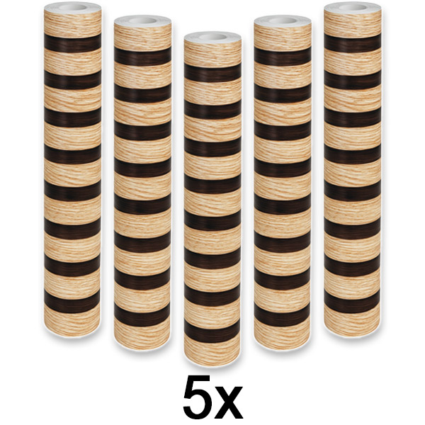 5x Elegante adesivo murale effetto legno | LINEWALL